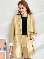 Amii minimalizm wiosna kobiet urząd Lady Blazer kobiety Vneck zbiorniki, spodnie dla kobiet spodenki damskie sprzedawane oddzielnie Blazers 12060909 5